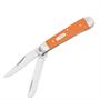 Case Knives 6222 Tiny Trapper Pocket Knife with Orange G-10 Handles Case Knives 6222 Tiny Trapper Pocket Knife with Orange G-10 Handles