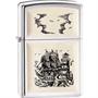 Zippo Lighters 10890 Scrimshaw Ship Emblem Zippo Lighter with High Polished Chrome Finish Zippo Lighters 10890 Scrimshaw Ship Emblem Zippo Lighter with High Polished Chrome Finish