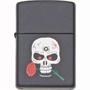 Zippo Lighters 82036 Skull & Rose Logo Zippo Lighter with Black Matte Finish Zippo Lighters 82036 Skull & Rose Logo Zippo Lighter with Black Matte Finish