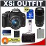 Canon Digital Rebel XSI 12MP Digital SLR Camera (Black) + Canon 18-55mm IS Lens + Canon 75-300mm III Lens + 8GB Cameta Accessory Kit Canon Digital Rebel XSI 12MP Digital SLR Camera (Black) + Canon 18-55mm IS Lens + Canon 75-300mm III Lens + 8GB Cameta Accessory Kit