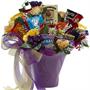 Happy Birthday! Candy, Chocolate Bar and Cookie Bouquet - Gift Basket Happy Birthday! Candy, Chocolate Bar and Cookie Bouquet - Gift Basket