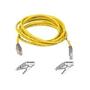 Belkin RJ45M/RJ45M 10/100BT CAT5E 7ft Yellow Crossover Cable with Molded Gray Boot Belkin RJ45M/RJ45M 10/100BT CAT5E 7ft Yellow Crossover Cable with Molded Gray Boot