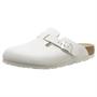 Birkenstock Boston Super Grip Leather Clog,White,41 Narrow EU