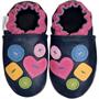 Robeez Buttons Navy Soft Sole Baby Shoes 12-18 months * 08 Newest Collection -- We Have Large Selections! * Robeez Buttons Navy Soft Sole Baby Shoes 12-18 months * 08 Newest Collection -- We Have Large Selections! *