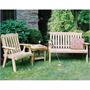 Treated Pine 3-piece Straightback Furniture Set Treated Pine 3-piece Straightback Furniture Set