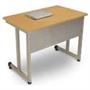 OFM 55139-MAPLE & SILVER Modular Computer/Privacy Table 24 x 36 Inches - Maple and Silver OFM 55139-MAPLE & SILVER Modular Computer/Privacy Table 24 x 36 Inches - Maple and Silver