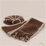 Poly Suede Newsboy Cap and Scarf Set-Brown Poly Suede Newsboy Cap and Scarf Set-Brown