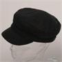 Leather Strap Newsboy Cap-Black Leather Strap Newsboy Cap-Black