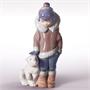 Lladro Eskimo Boy With Pet Lladro Eskimo Boy With Pet