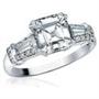 Sterling Silver Asscher Cut Cubic Zirconia CZ Ring - Size 7 Wedding Engagement Ring Jewelry Sterling Silver Asscher Cut Cubic Zirconia CZ Ring - Size 7 Wedding Engagement Ring Jewelry