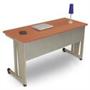 OFM 55103-CHERRY & SILVER Modular Computer/Privacy Table - 24 x 48 Inches - Maple and Silver OFM 55103-CHERRY & SILVER Modular Computer/Privacy Table - 24 x 48 Inches - Maple and Silver