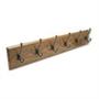 Wood Wall Rack, 35-1/2w x 3d x 7h, 6 Brass Hooks, Medium Oak Finish (SAF4217MO) Wood Wall Rack, 35-1/2w x 3d x 7h, 6 Brass Hooks, Medium Oak Finish (SAF4217MO)