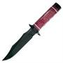 Super Sog Bowie, Leather Handle, Black Blade, Plain, Leather Super Sog Bowie, Leather Handle, Black Blade, Plain, Leather
