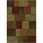 Del Mar Green/ Red Colorblock Rug (3'10 x 5'5) Del Mar Green/ Red Colorblock Rug (3'10 x 5'5)