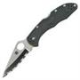 Delica 4, Foliage Green Frn Handle, Serrated Delica 4, Foliage Green Frn Handle, Serrated