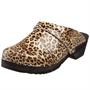 Cape Clogs Women's Leopard Wooden Swedish Clog,Yellow,6 M US Cape Clogs Women's Leopard Wooden Swedish Clog,Yellow,6 M US